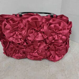 Red Satin Rosette Handbag by Lori Greiner